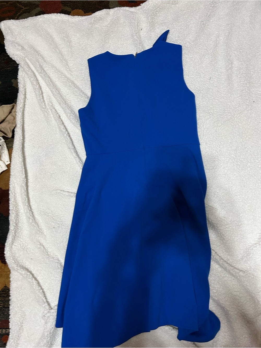 DKNY Sleeveless Cobalt Blue A-Line Dress